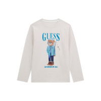 Guess Бяла блуза с дълъг ръкав момче