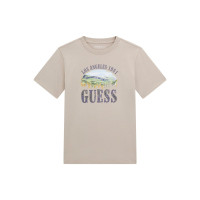 Guess Бежова тениска oversize с къс ръкав момче