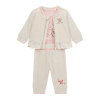 Guess Розов комплект от 3 части бебе момиче
