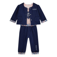 Guess Син комплект от 3 части бебе момиче