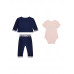 Guess Син комплект от 3 части бебе момиче