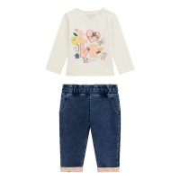 Guess Бял комплект от 2 части бебе момиче