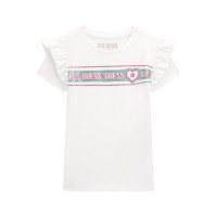 Guess Бяла тениска с къс ръкав момиче