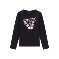 Guess Черна блузас дълъг ръкав момиче