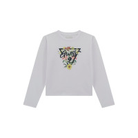 Guess Бяла блуза с дълъг ръкав момиче