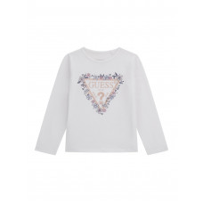 Guess Бяла блуза с дълъг ръкав момиче