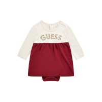 Guess Бяло боди с дълъг ръкав бебе момиче