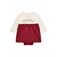 Guess Бяло боди с дълъг ръкав бебе момиче Guess Бяло боди с дълъг ръкав бебе момиче