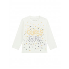 Guess Бяла блуза с дълъг ръкав бебе момиче