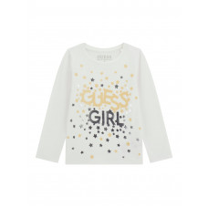 Guess Бяла блуза с дълъг ръкав момиче