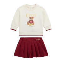 Guess Бял комплект от 2 части бебе момиче