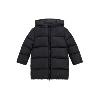 Guess Черно зимно яке с качулка момиче