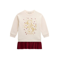 Guess Бяла рокля с дълъг ръкав момиче