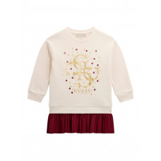 Guess Бяла рокля с дълъг ръкав момиче