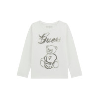 Guess Бяла блуза с дълъг ръкав момиче