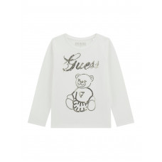 Guess Бяла блуза с дълъг ръкав момиче
