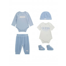 Guess Син комплект от 5 части бебе Guess Син комплект от 5 части бебе
