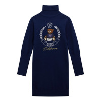 Guess Синя пуловерна рокля с дълъг ръкав момиче