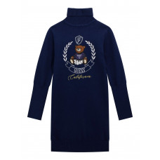 Guess Синя пуловерна рокля с дълъг ръкав момиче