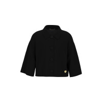 Guess Черна рипсена риза с къс ръкав момиче