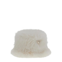 Guess Бяла пухена шапка момиче