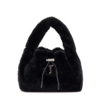 Guess Черна пухена чанта момиче