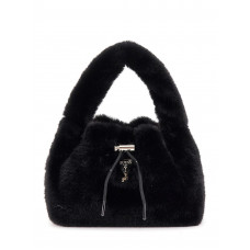 Guess Черна пухена чанта момиче