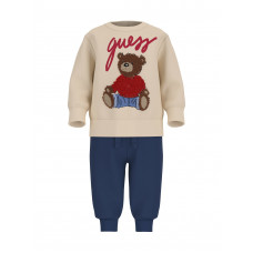 Guess Бежово-син комплект от 2 части бебе