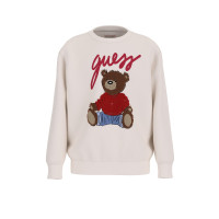 Guess Бяла блуза с дълъг ръкав унисекс