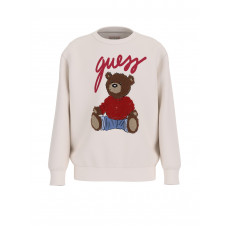 Guess Бяла блуза с дълъг ръкав унисекс