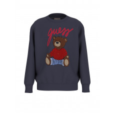 Guess Синя блуза с дълъг ръкав унисекс