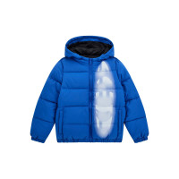 Guess Синьо подпланено яке с дълъг ръкав с качулка с цип момче