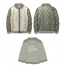 Guess Зелено яке с дълъг ръкав момче