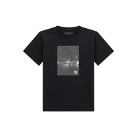 Guess Черна тениска с къс ръкав момче